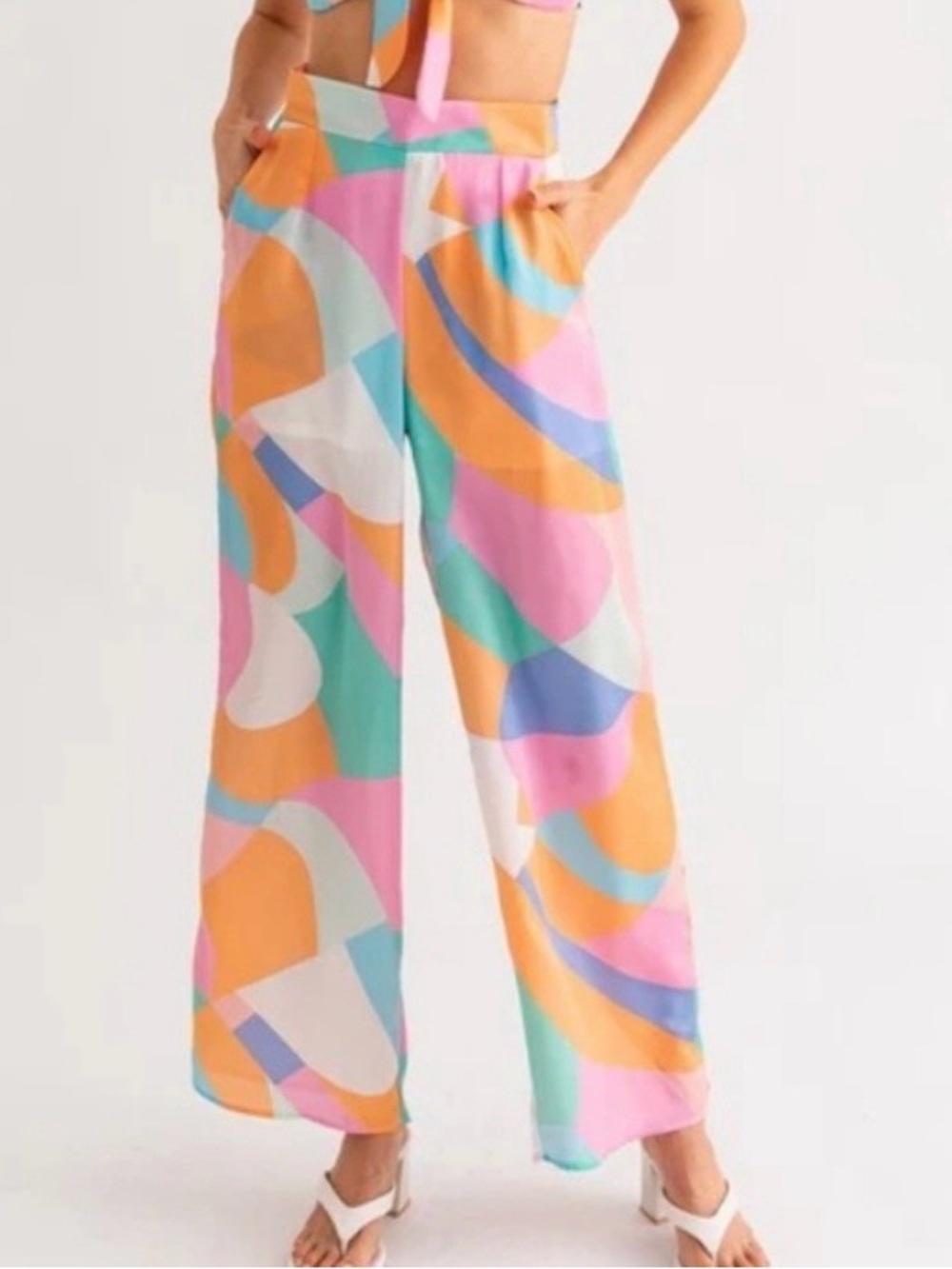 Le Lis Collection Abstract Multi Color Pants